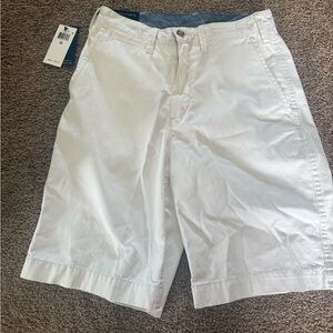 Polo by Ralph Lauren White Flat Front Shorts